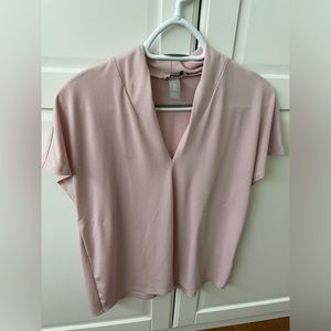 Two H & M tops, size M, blush and slate blue